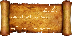 Laskai Lukrécia névjegykártya